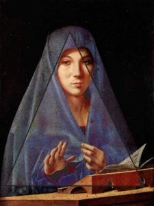 Antonello da Messina, Vergine Annunciata, particolare