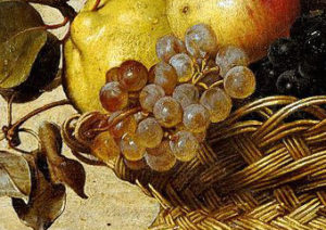 Caravaggio, Canestra di frutta, particolare