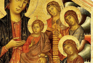 Cimabue, Madonna di Santa Trinita, particolare