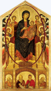 Cimabue, Madonna di Santa Trinita, particolare