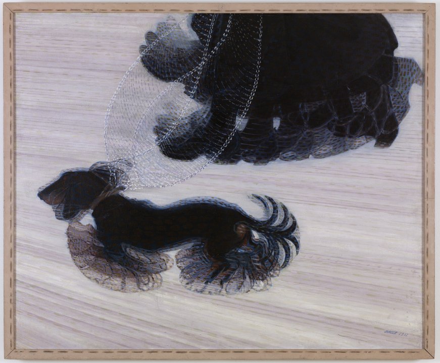 Dinamismo di un cane al guinzaglio di Giacomo Balla
