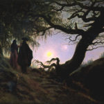 Un uomo e una donna in contemplazione della luna di Caspar David Friedrich