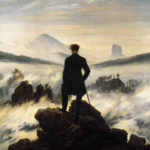 Viandante davanti al mare di nebbia di Caspar David Friedrich