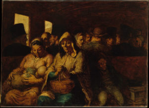 Il vagone di terza classe di Honor&eacute; Daumier