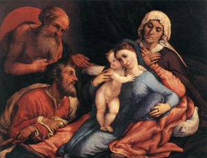 Sacra Famiglia di Lorenzo Lotto con i Santi Girolamo, Anna e Gioacchino