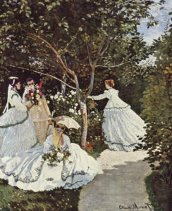 Donne in giardino di Claude Monet