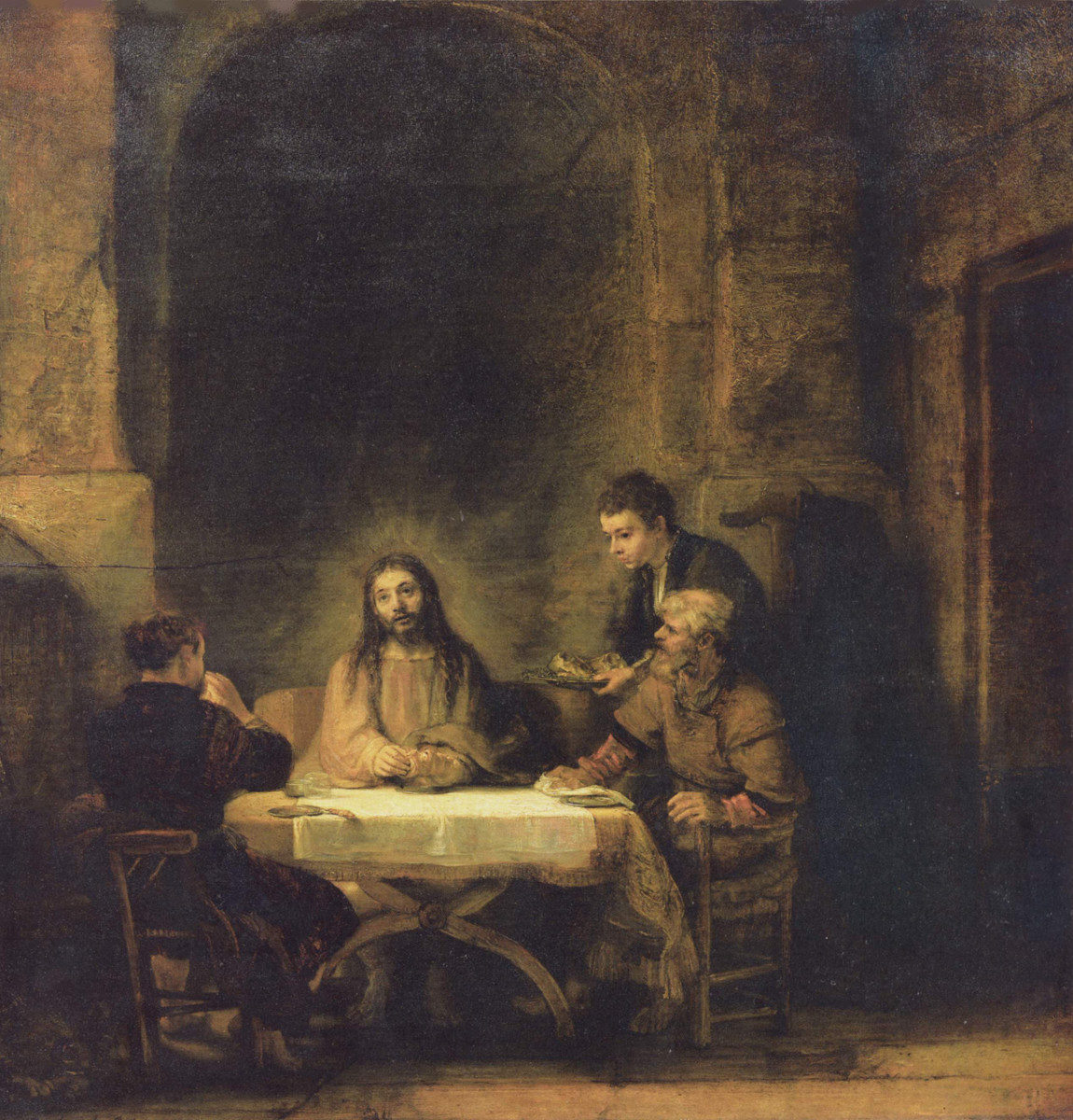 La cena di Emmaus di Rembrandt. Un evento miracoloso sottolineato ...