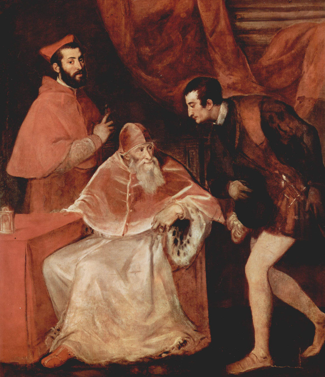 Paolo III con i nipoti di Tiziano Vecellio