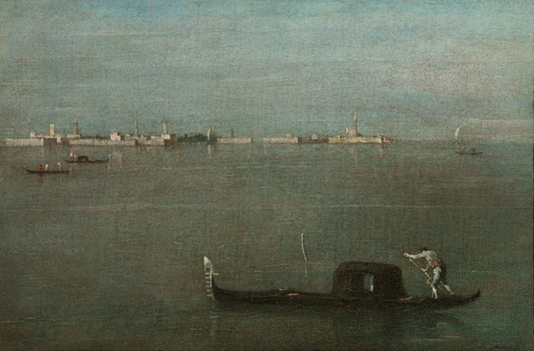 Gondole sulla laguna di Francesco Guardi