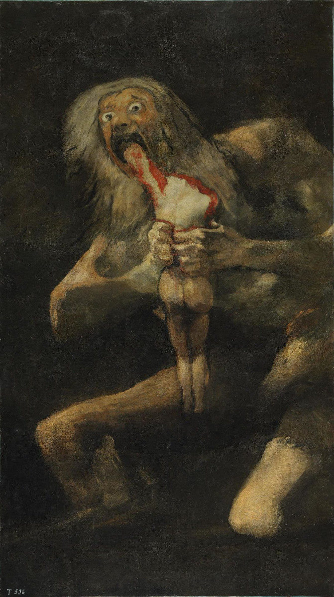 Saturno divora un figlio di Francisco Goya