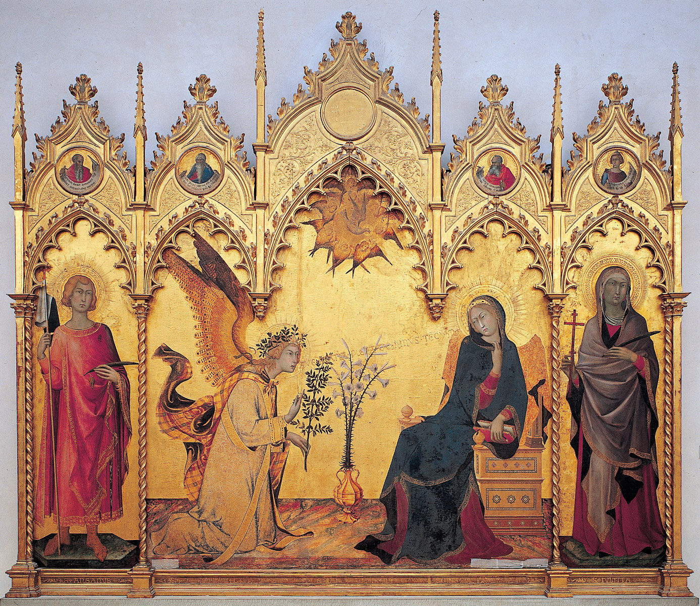Annunciazione e due Santi di Simone Martini