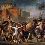 Sabine che arrestano il combattimento tra Romani e Sabini di Jacque-Louis David