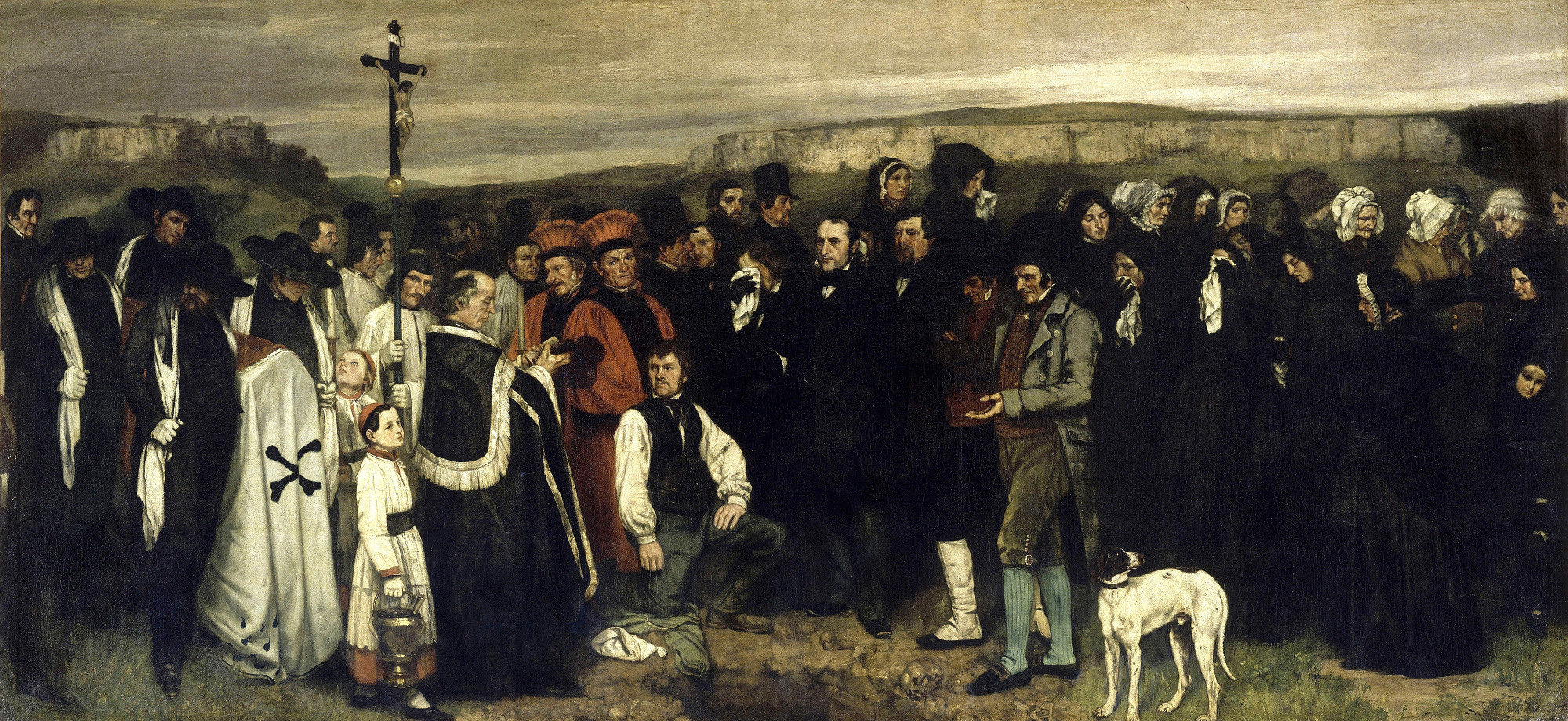 Funerale a Ornans di Gustave Courbet