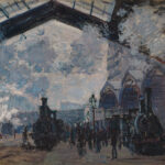 Arrivo del treno dalla Normandia, Gare Saint Lazare di Claude Monet della National Gallery di Londra