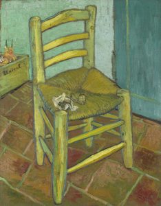 Vincent van Gogh, La sedia di Vincent, 1888, olio su tela, 93 x 73,5 cm. Londra, National Gallery