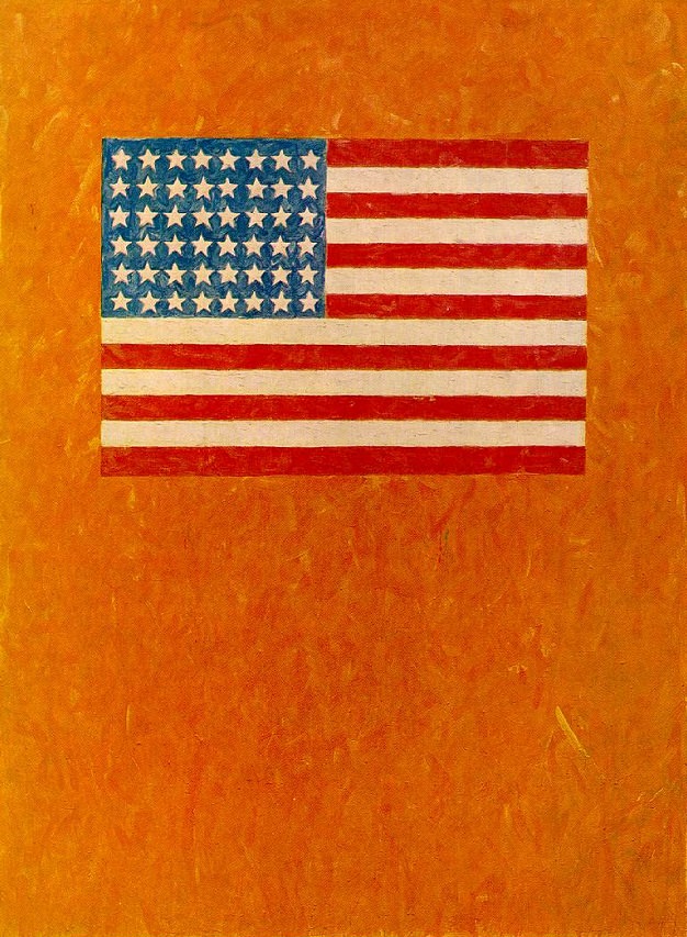 Flag on Orange Field di Jasper Johns