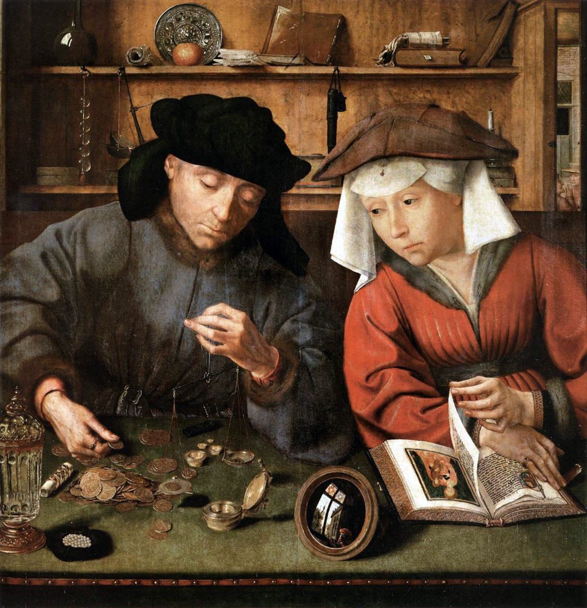 Il cambiavalute (Le Prêteur et sa femme) di Quentin Metsys