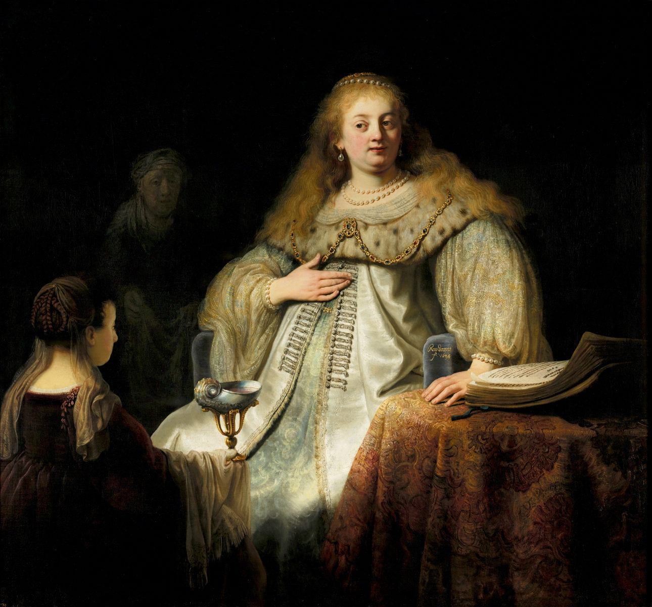 Giuditta al banchetto di Oloferne di Rembrandt Harmenszoon Van Rijn