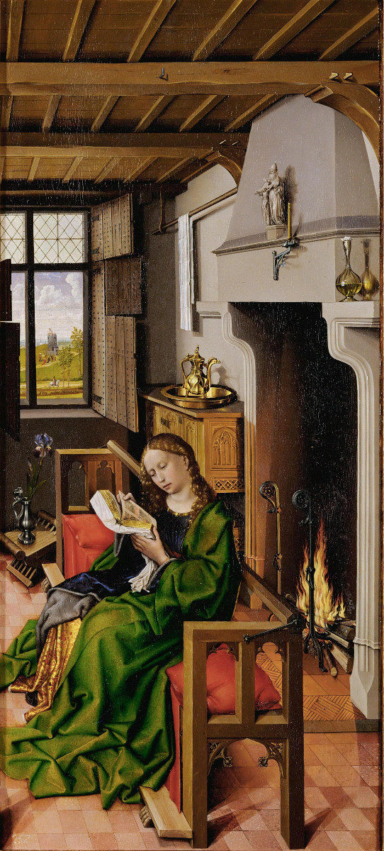 Santa Barbara leggente di Robert Campin