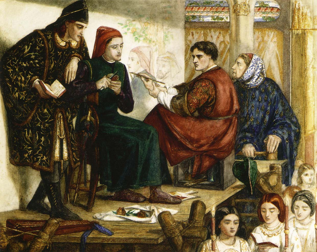 Giotto dipinge il ritratto di Dante di Dante Gabriel Rossetti