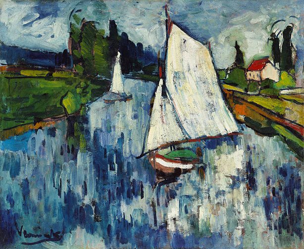 Barche a vela a Chatou di Maurice de Vlaminck