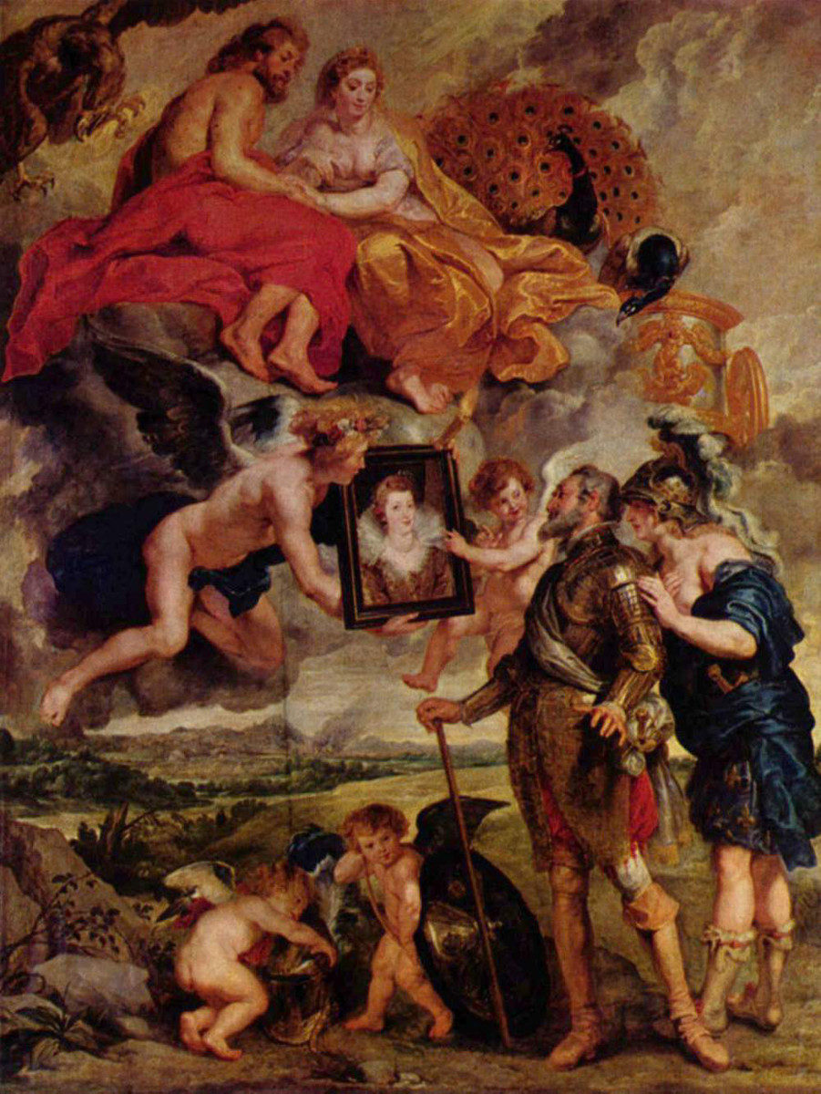 Presentazione del ritratto di Maria de’Medici a Enrico IV di Rubens