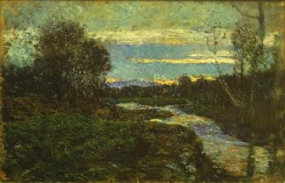 Paesaggio con corso d'acqua di Leonardo Bistolfi