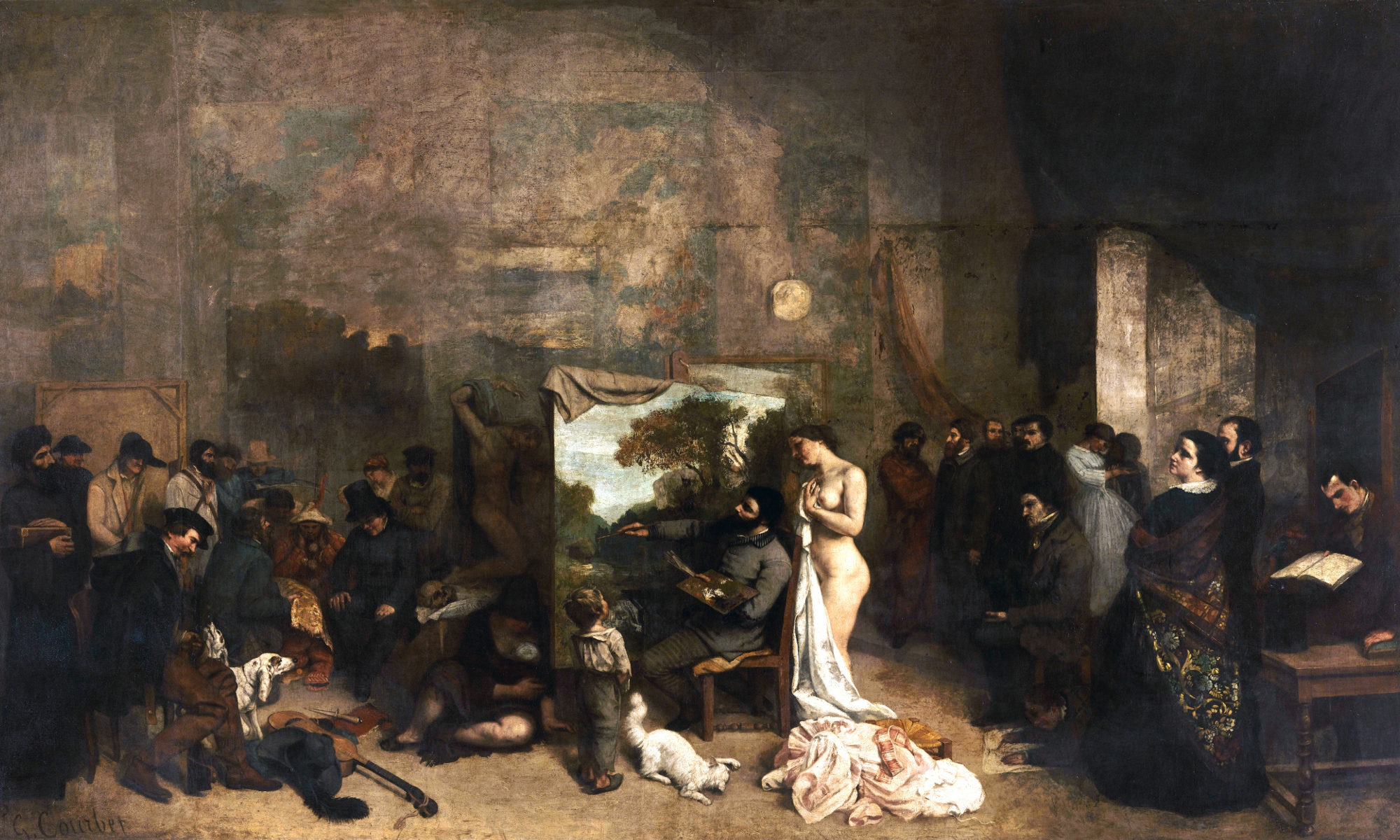 La bottega del pittore di Gustave Courbet