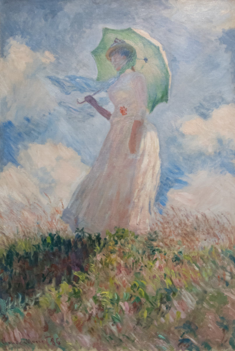 Donna con il parasole rivolta verso sinistra di Claude Monet