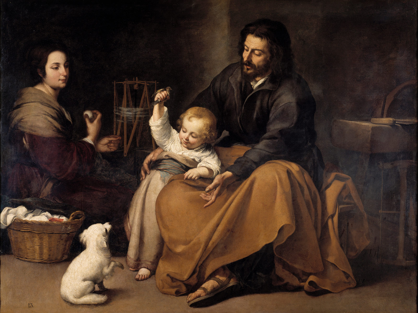 Sacra Famiglia dell&#39;uccellino di Bartolomé Esteban Murillo - ADO Analisi  dell&#39;opera