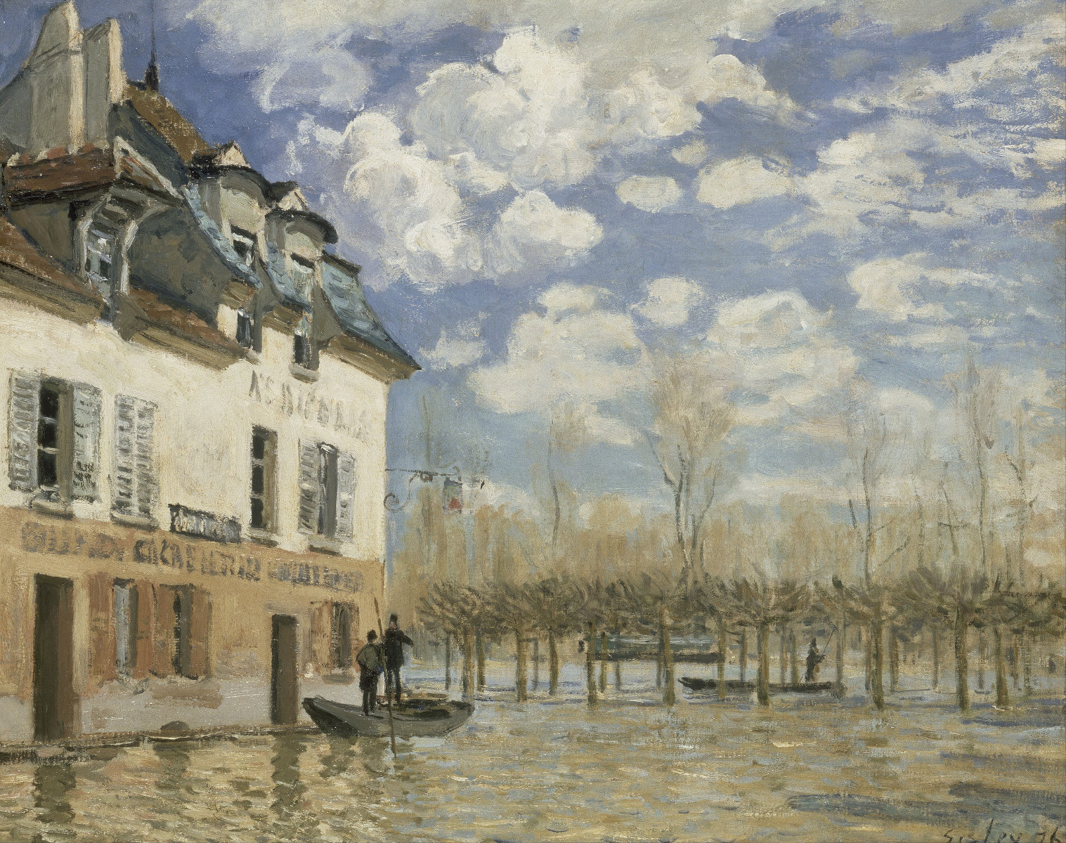 Inondazione a Port-Marly di Alfred Sisley