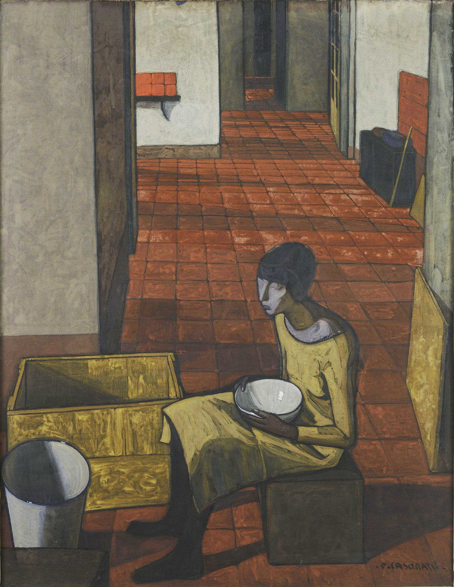 Ragazza con scodella di Felice Casorati