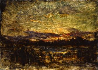 Palude a sera o Tramonto sulla palude di Antonio Fontanesi