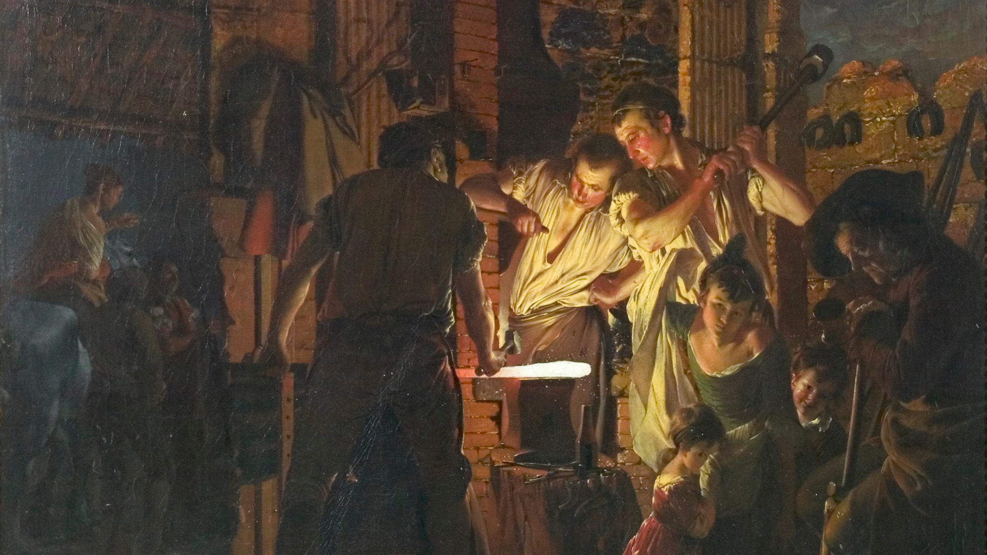 Joseph Wright of Derby - La bottega del fabbro, 1771