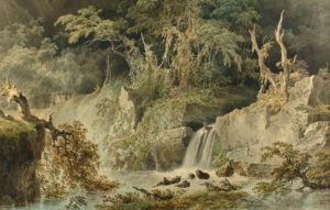 Paesaggio con cascata di Giuseppe Pietro Bagetti