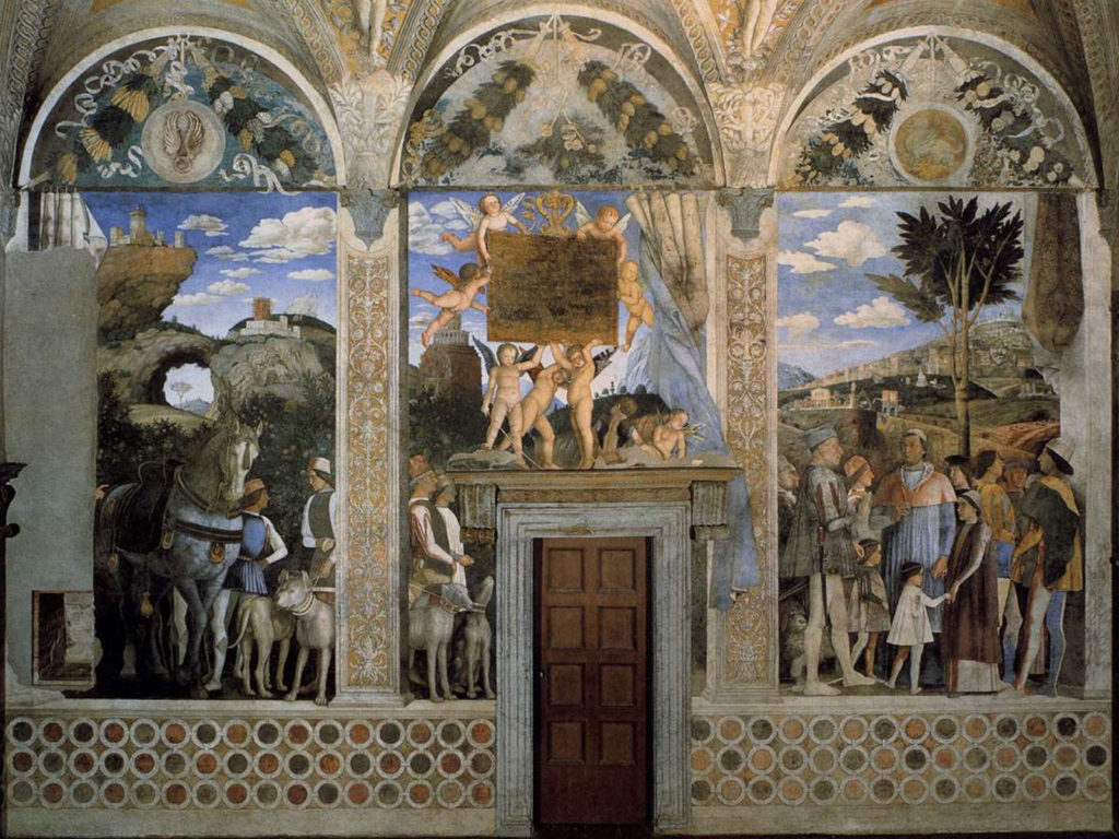 Parete Incontro nella Camera degli Sposi di Andrea Mantegna