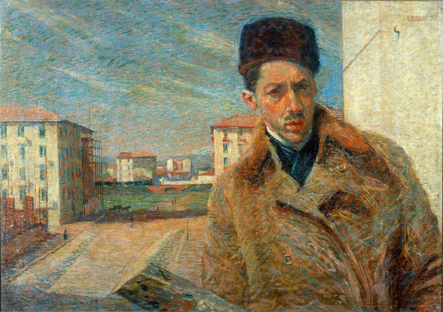Autoritratto (recto) del 1908 di Umberto Boccioni