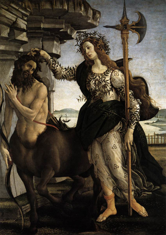 Pallade e il Centauro di Sandro Botticelli