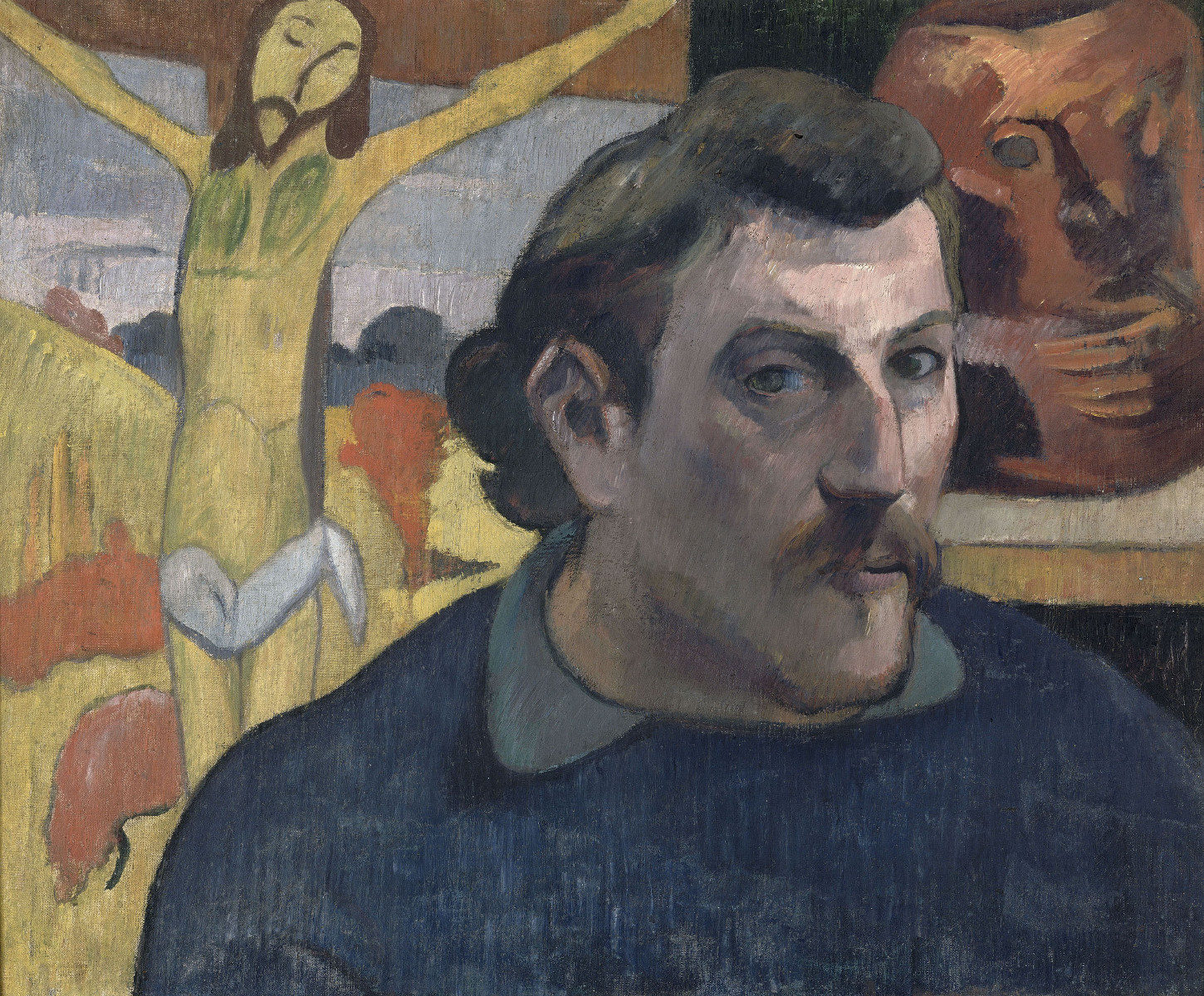 Autoritratto con Cristo giallo di Paul Gauguin