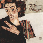 Autoritratto con dita aperte di Egon Schiele