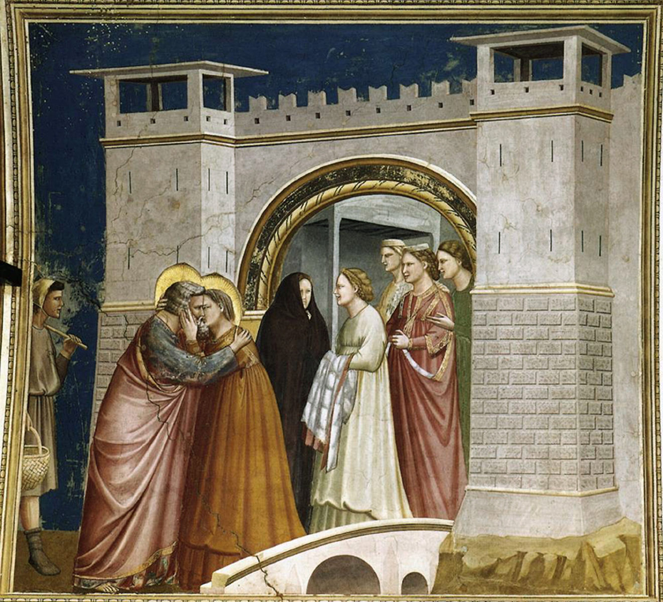 Gioacchino e Anna alla Porta Aurea di Giotto