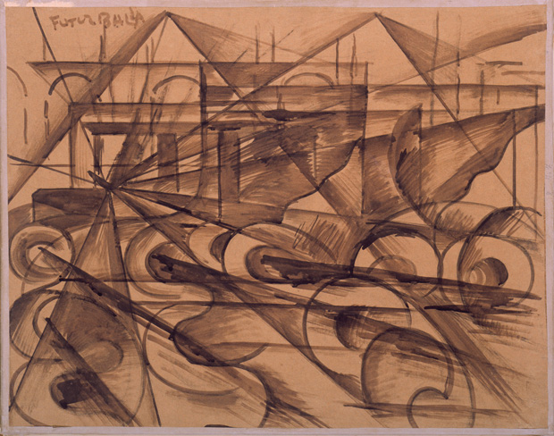 Velocità d'automobile (velocità n. 1) di Giacomo Balla