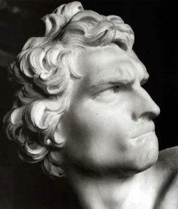 David di Gian Lorenzo Bernini - particolare del volto di profilo