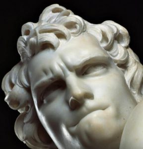 David di Gian Lorenzo Bernini - particolare del volto