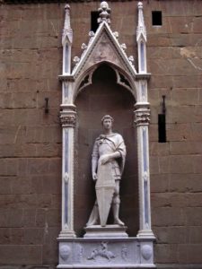 San Giorgio di Donatello - particolare del tabernacolo esterno a Orsanmichele