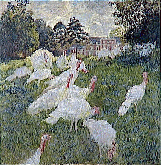 Tacchini a Montgeron di Claude Monet