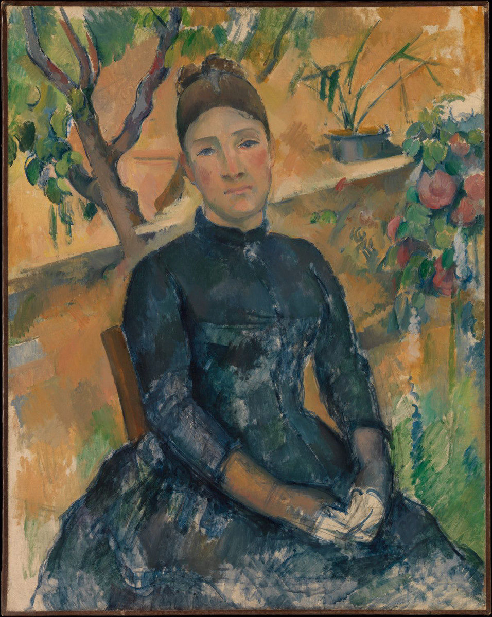 La signora Cézanne nella serra di Paul Cézanne
