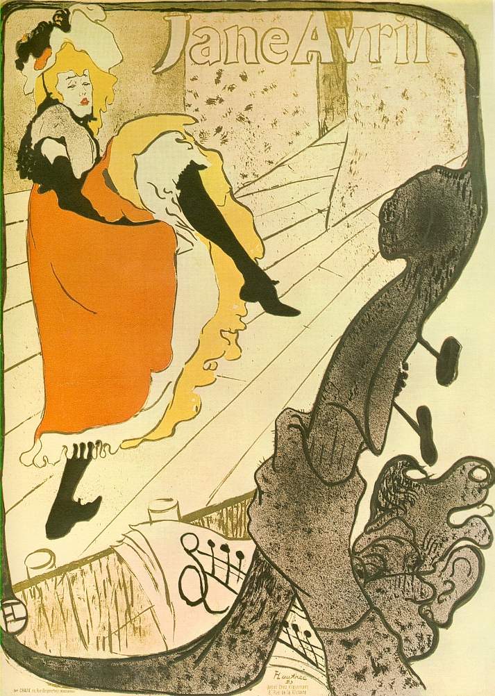 Jane Avril al Jardin de Paris di Henri de Toulouse-Lautrec