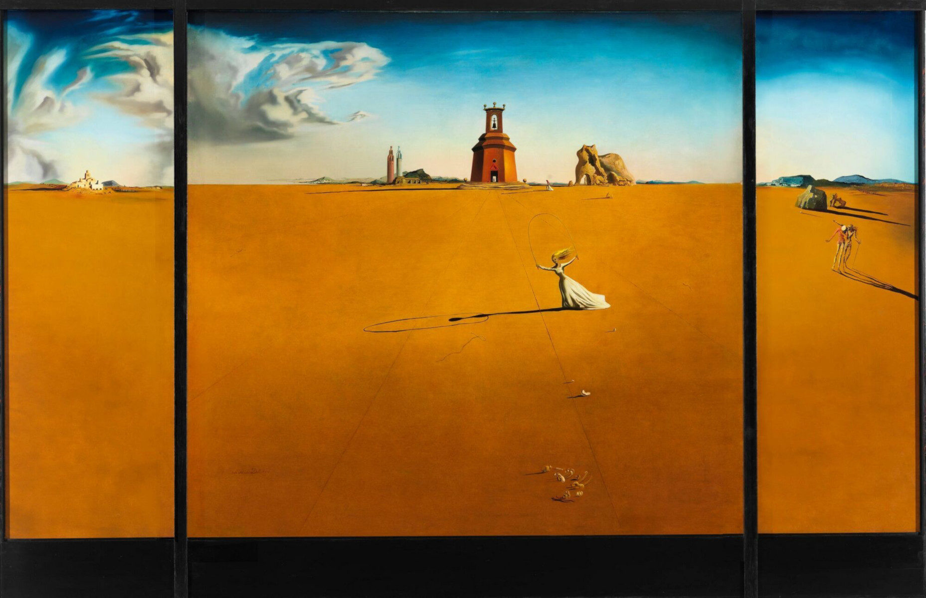 Landscape with a Girl Skipping Rope di Salvador Dalí