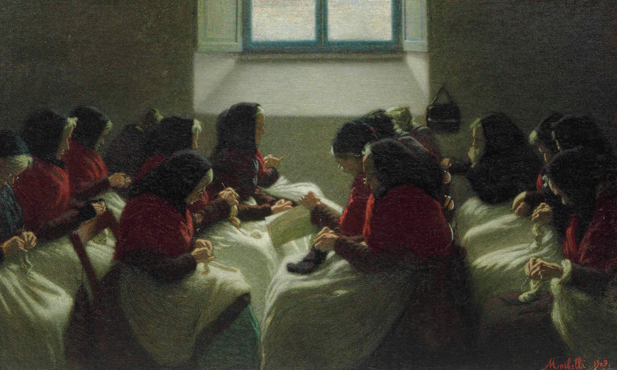 Vecchie calzette di Angelo Morbelli